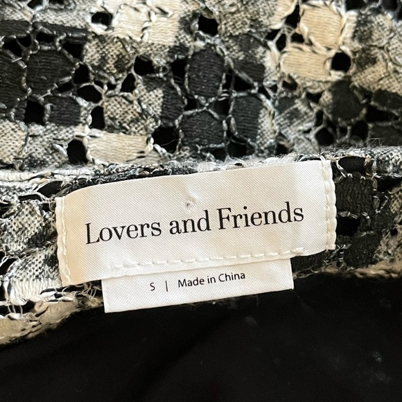 LOVERS AND FRIENDS x REVOLVE | Seana Mini Ruffle Dress in Black & Ivory | Size S - Picture 9 of 12